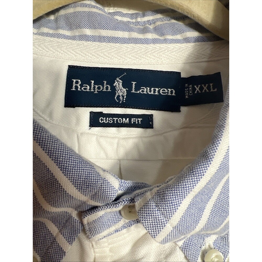 RARE RALPH LAUREN THICK WHITE WINGED WING FOOT BUTTON DOWN 1932 OXFORD SHIRT XXL - Picture 2 of 13